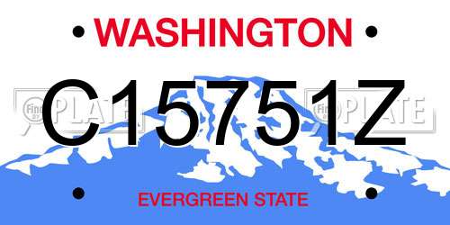 C15751Z Washington License Plate