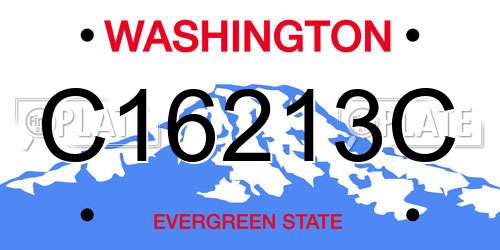 C16213C Washington License Plate