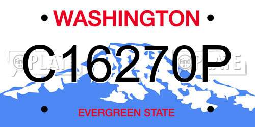 C16270P Washington License Plate