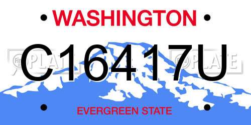 C16417U Washington License Plate