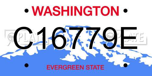 C16779E Washington License Plate