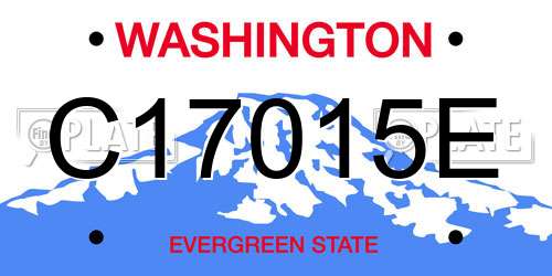 C17015E Washington License Plate