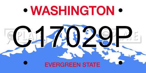 C17029P Washington License Plate
