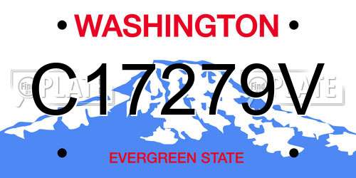 C17279V Washington License Plate
