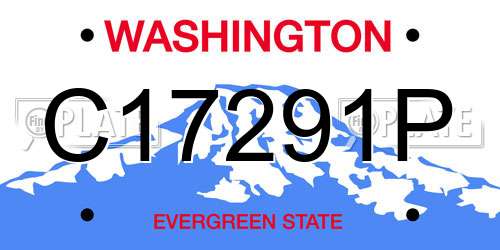 C17291P Washington License Plate