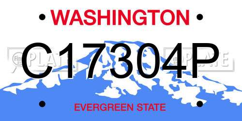 C17304P Washington License Plate
