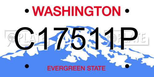 C17511P Washington License Plate