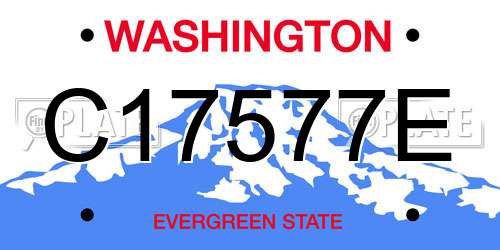 C17577E Washington License Plate
