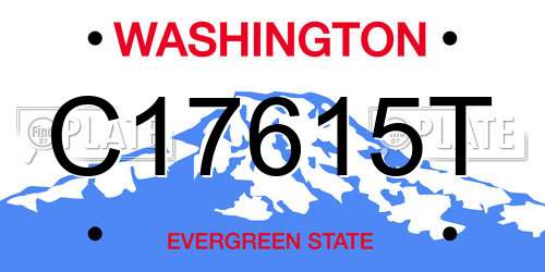 C17615T Washington License Plate