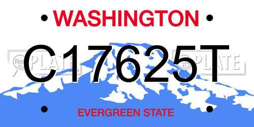 C17625T Washington License Plate