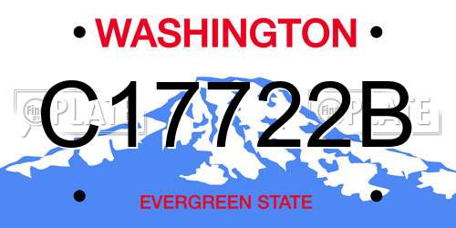 C17722B Washington License Plate