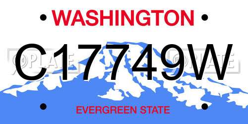 C17749W Washington License Plate