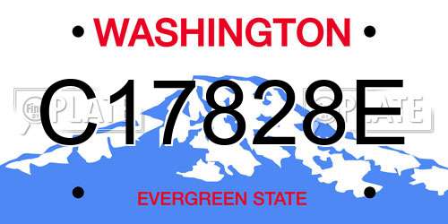 C17828E Washington License Plate