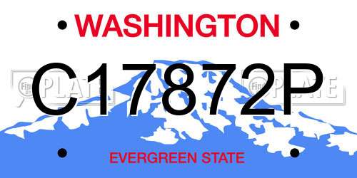 C17872P Washington License Plate