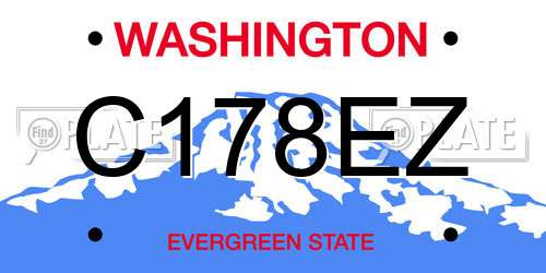 C178EZ Washington License Plate