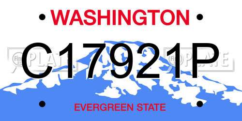 C17921P Washington License Plate