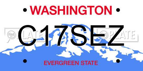 C17SEZ Washington License Plate