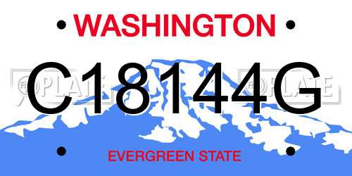 C18144G Washington License Plate