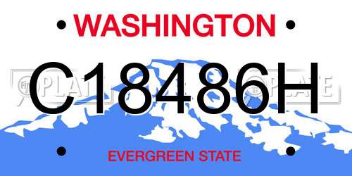 C18486H Washington License Plate