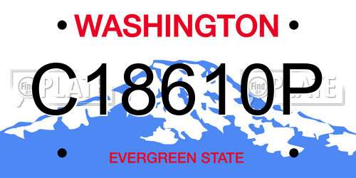 C18610P Washington License Plate