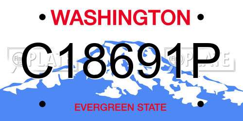 C18691P Washington License Plate