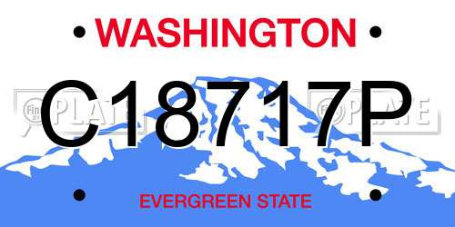 C18717P Washington License Plate