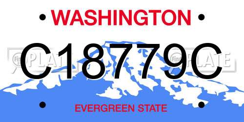 C18779C Washington License Plate