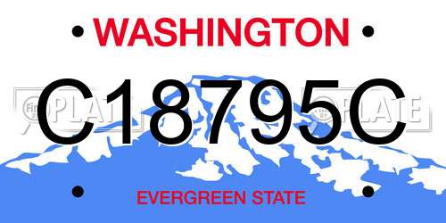 C18795C Washington License Plate