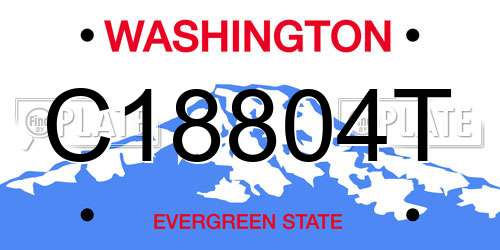 C18804T Washington License Plate