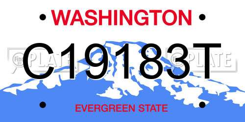 C19183T Washington License Plate