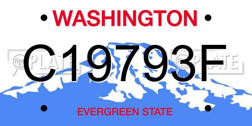 C19793F Washington License Plate