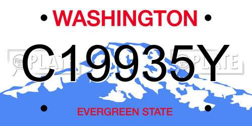 C19935Y Washington License Plate