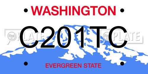 C201TC Washington License Plate