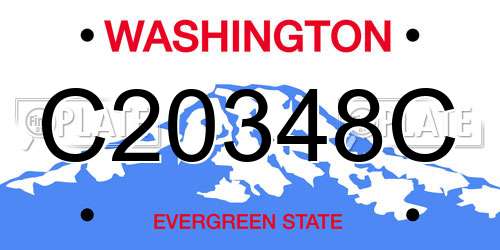 C20348C Washington License Plate