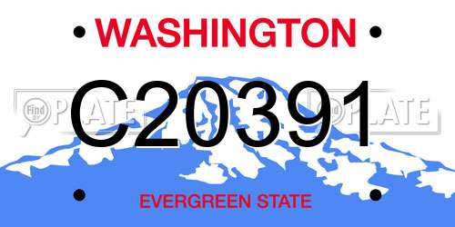 C20391 Washington License Plate