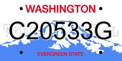 C20533G Washington License Plate