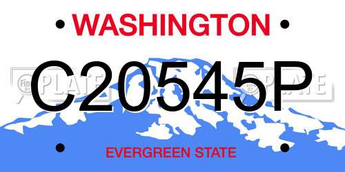 C20545P Washington License Plate