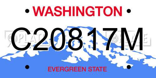 C20817M Washington License Plate