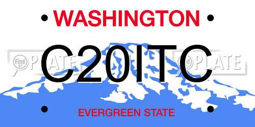 C20ITC Washington License Plate