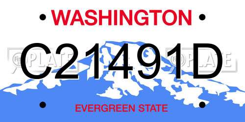 C21491D Washington License Plate