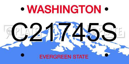 C21745S Washington License Plate