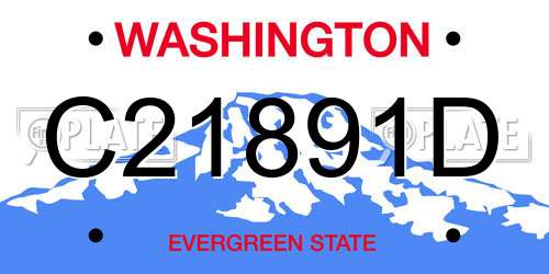 C21891D Washington License Plate