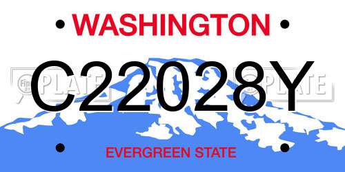C22028Y Washington License Plate