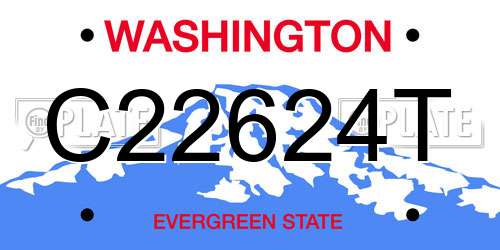 C22624T Washington License Plate