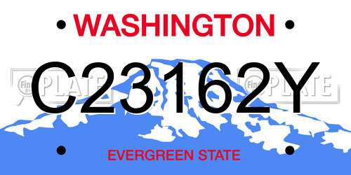 C23162Y Washington License Plate