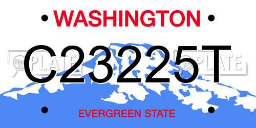 C23225T Washington License Plate
