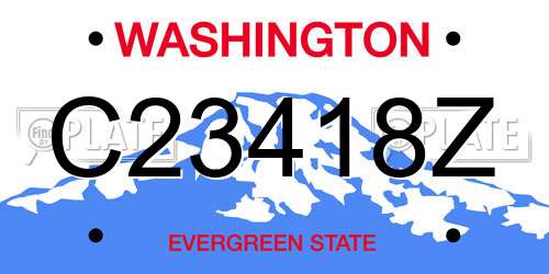 C23418Z Washington License Plate