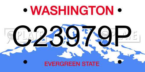 C23979P Washington License Plate
