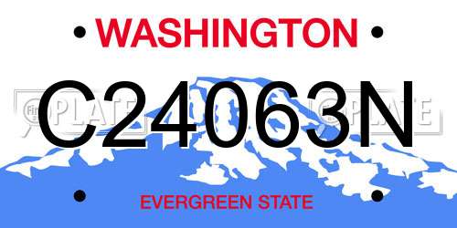 C24063N Washington License Plate