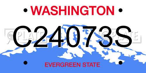 C24073S Washington License Plate